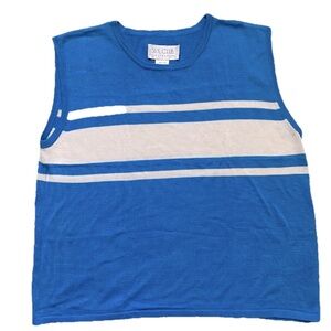 SILK CLUB COLLECTION | 100% Silk Sleeveless Pullover Top Large